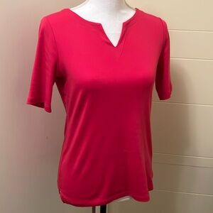 Fushia pink Pima cotton Talbots tee